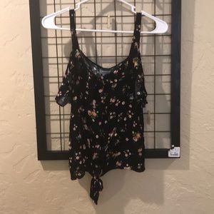 Cold shoulder floral top